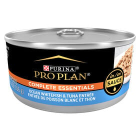 Entrée de nourriture humide de poisson blanc et thon formule « Complete Essentials » pour chats, 156 g