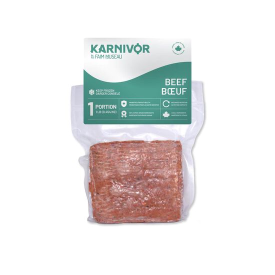 Beef Frozen Raw Food for Dogs, Single-serve portion Image NaN