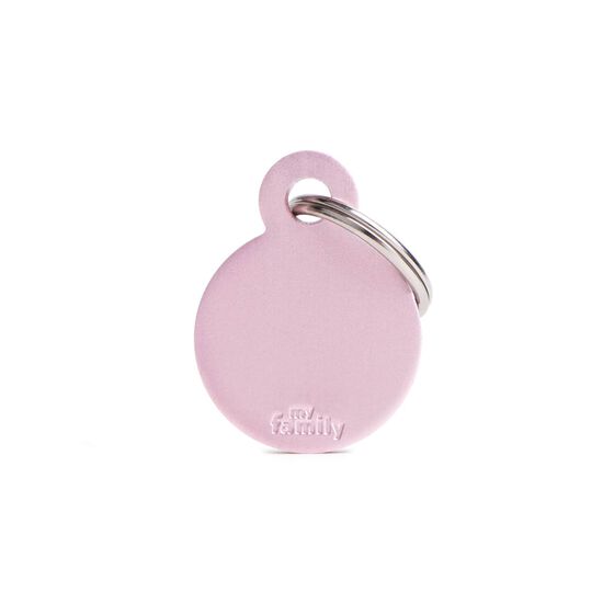 Round Shaped Pink ID Tag, small Image NaN