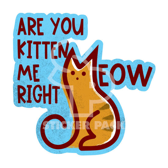 Autocollant citations de chat Kitten Right Meow, anglais Image NaN