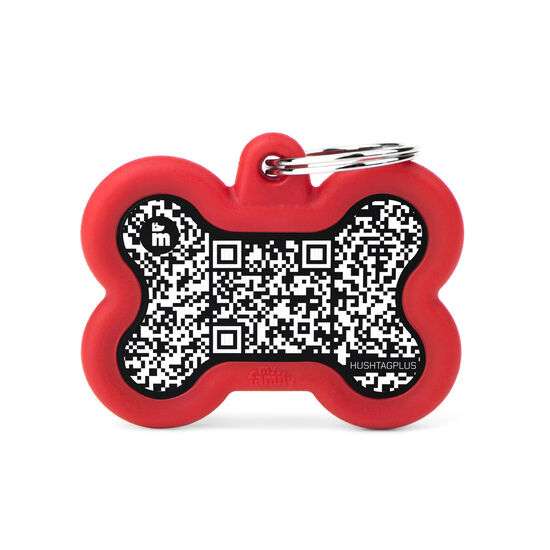 Hushtag QR Code Bone Shaped Medal Image NaN
