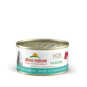 Trout and tuna in broth for adult cats