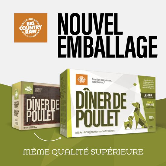 Nourriture crue pour chiens, repas au poulet Image NaN