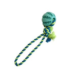 Interactive Dog Ball with Chew Rope