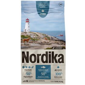 Nourriture s&egrave;che Nature saumon nordique pour chiens, 14,5 kg