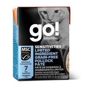 Pâté « Sensitivities » de goberge à ingrédients limités sans grains pour chats, 182 g
