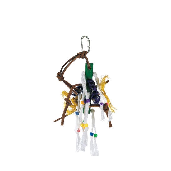 Junglewood Wood Peg with Ropes Bird Toy Image NaN