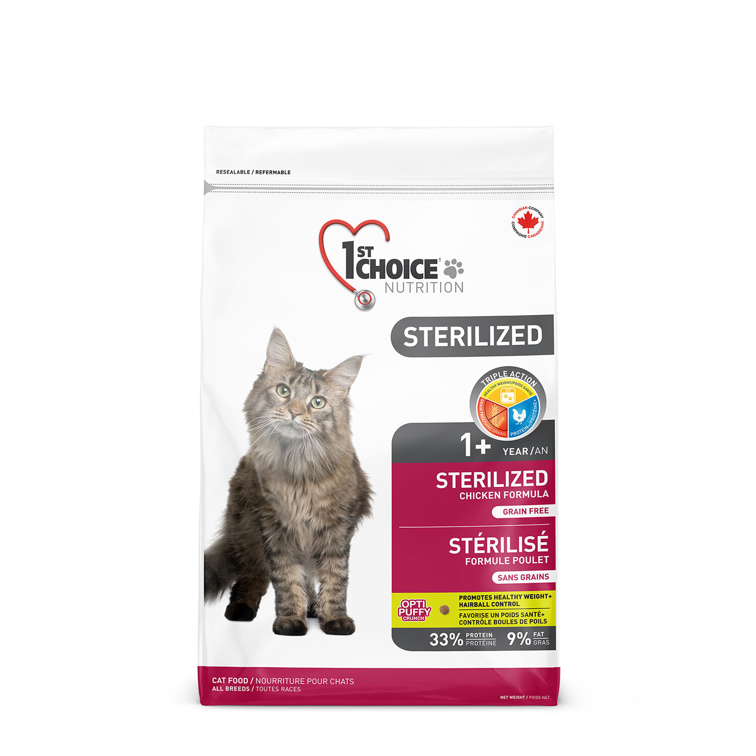 にゃんストマッタケア 3kg Sterilized Grain Free Chicken Formula for Adult Cats 1st Choice