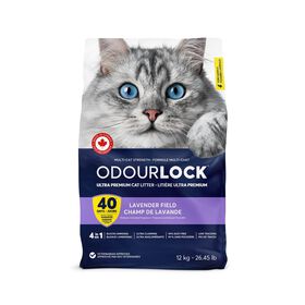 Liti&egrave;re agglom&eacute;rante pour chats, lavande, 12 kg