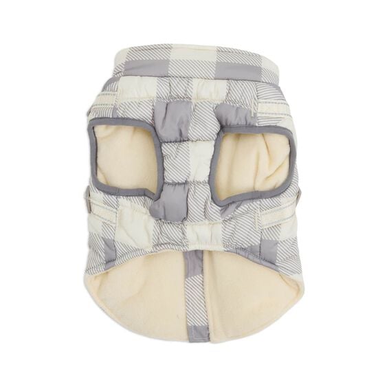 Manteau d'hiver &agrave; carreaux avec harnais ajustable int&eacute;gr&eacute; pour chiens Image NaN