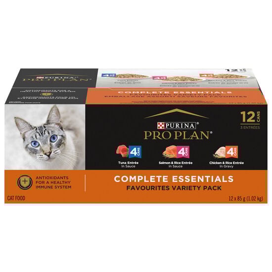 Complete Essentials Favourites Entrée Cat Food Variety Pack, 12 x 85 g Image NaN