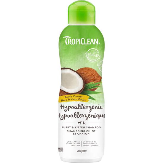 Shampooing hypoallerg&eacute;nique doux &agrave; la noix de coco pour chiots et chatons, 591 ml Image NaN