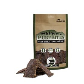 Dried treats for dogs, beef jerky