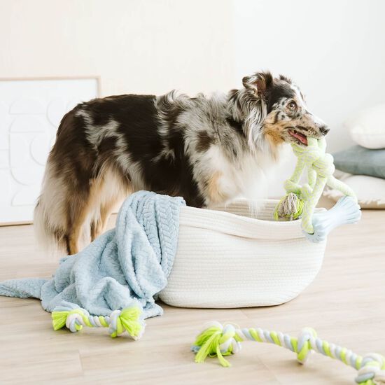 Textured Polar Fleece Blanket, Canal Blue Image NaN