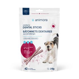 Bâtonnets dentaires aux canneberges pour chiens, petit