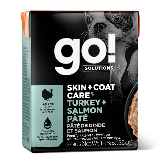 Pâté « Skin + Coat Care » à la dinde et saumon avec grains pour chiens, 354 g Image NaN