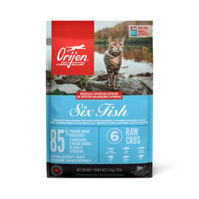 Nourriture sèche Six Fish pour chats, 5,4 kg
