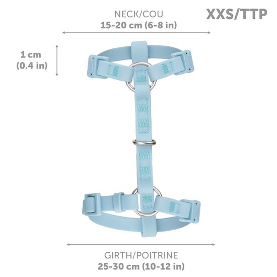 Ensemble de promenade en silicone pour petits chiens, Bleu glac&eacute; Image NaN