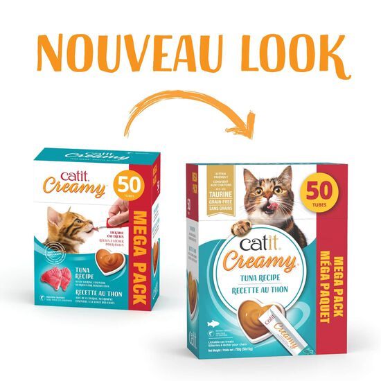 Creamy cat lickable treat, tuna, 50-pack Image NaN