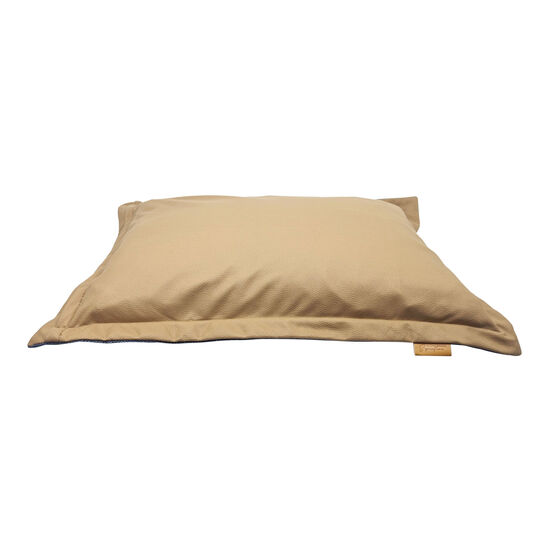 Faux Leather Cloud Pillow Cover, Navy Image NaN
