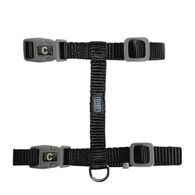 Black adjustable cat harness