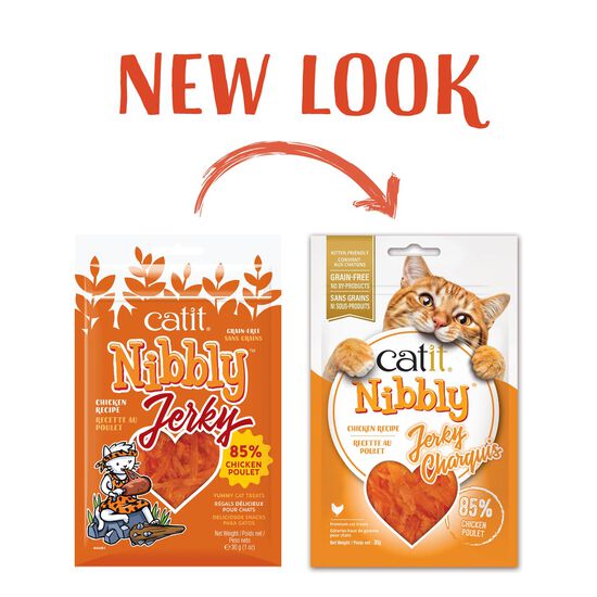 Nibbly Jerky Cat Treats, Chicken Image NaN