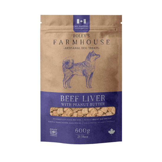 Farmhouse Beef Liver with Peanut Butter Treats for Dogs, 600 g Image NaN