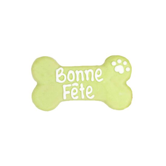 Green Bonne Fête Bone for Dogs Image NaN