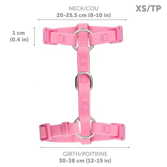 Ensemble de promenade en silicone pour petits chiens, Velour rose Image NaN