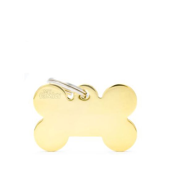 Bone Shaped Gold I.D.Tag, large Image NaN