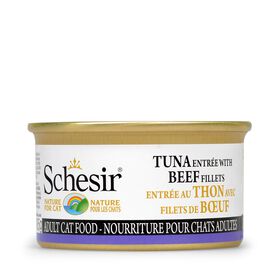 Tuna and beef fillets wet food for cats