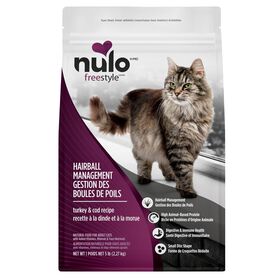 Nourriture s&egrave;che FreeStyle gestion des boules de poils &agrave; la dinde et &agrave; la morue pour chats adultes, 2,27 kg