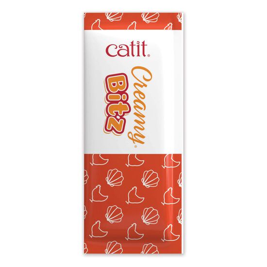 G&acirc;teries molles Creamy Bitz au poulet et p&eacute;toncles pour chats Image NaN