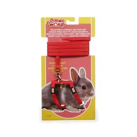 Adjustable Harness and Lead Set For Dwarf Rabbits - Red
