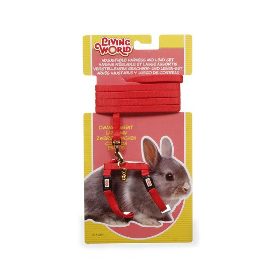 Adjustable Harness and Lead Set For Dwarf Rabbits - Red Image NaN
