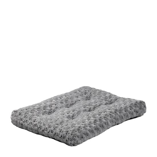 Grey swirl fur pet bed Image NaN