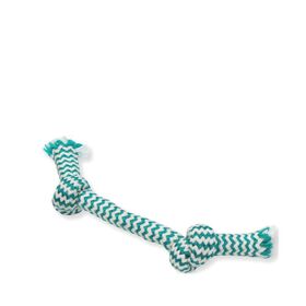 Knotted rope with dental floss for dogs