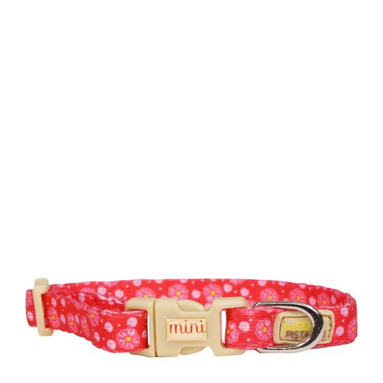 Collar for Tiny Dogs, pink flowers Image NaN