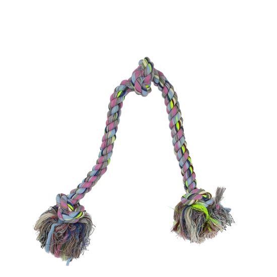 Jouet en corde multicolore à trois nœuds Image NaN