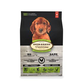 Nourriture s&egrave;che au poulet frais d&eacute;soss&eacute; pour chiot