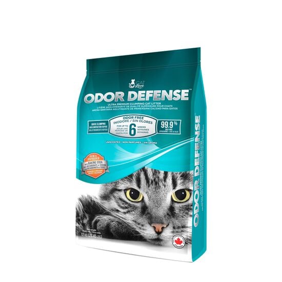 Odor Defense Unscented Clumping Cat Litter, 12 kg Image NaN