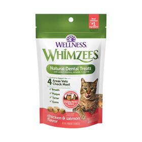 Gâteries dentaires naturelles Wellness au poulet et saumon pour chats, 127,6 g