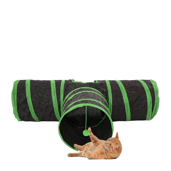 Tunnel 3 façons pour chats, vert Image NaN