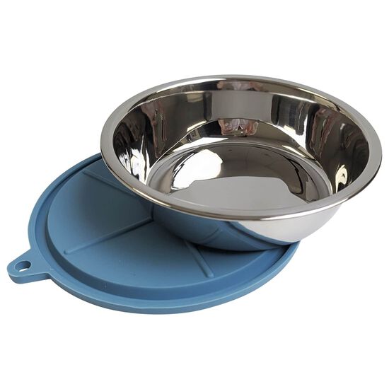Bol en acier inoxydable avec couvercle en silicone Image NaN