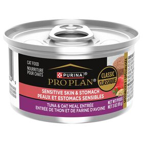 Tuna and Oat Meal Entr&eacute;e Specialized Sensitive Skin and Stomach Food for Cats, 85 g