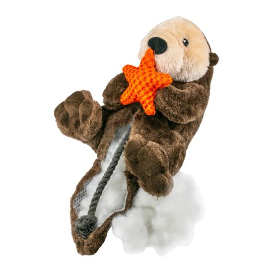 Peluche loutre avec couinement et corde pour chiens Image NaN