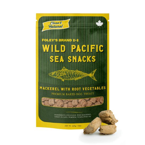 G&acirc;teries Wild Pacific Sea Snacks au maquereau et l&eacute;gumes-racines pour chiens, 225 g Image NaN