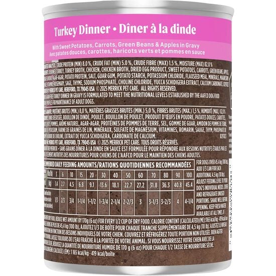 D&icirc;ner &agrave; la dinde sans grains pour chiens Image NaN