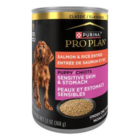 Entr&eacute;e de saumon et riz Classique D&eacute;veloppement peaux et estomac sensibles pour chiots, 368 g