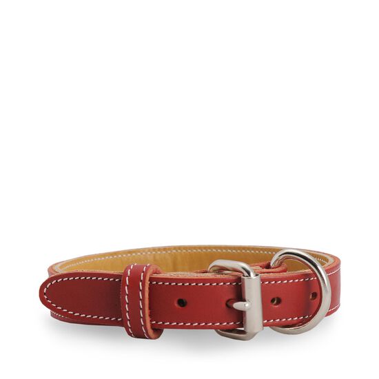 Red stitched leather collar Image NaN